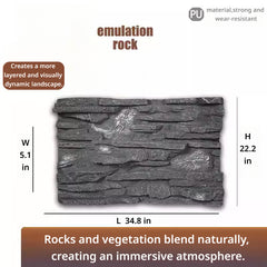 3D Reptile Terrarium Scaping Panel (Compatible with 35.4 × 23.6)