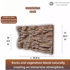 3D Reptile Terrarium Scaping Panel (Compatible with 35.4 × 23.6)