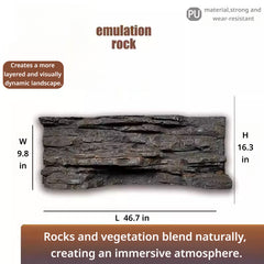 3D Reptile Terrarium Scaping Panel (Compatible with 47.2 × 17.7)