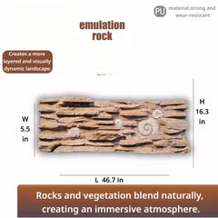 3D Reptile Terrarium Scaping Panel (Compatible with 47.2 × 17.7)