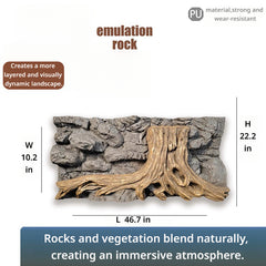 3D Reptile Terrarium Scaping Panel (Compatible with 47.2 × 23.6)