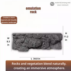 3D Reptile Terrarium Scaping Panel (Compatible with 35.4 × 12.6)