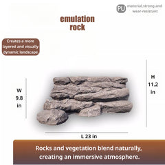 3D Reptile Terrarium Scaping Panel (Compatible with 23.6 × 12.6)