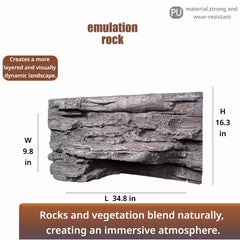 3D Reptile Terrarium Scaping Panel (Compatible with 35.4 × 17.7)