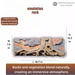 3D Reptile Terrarium Scaping Panel （Compatible with 47.2 × 17.7）