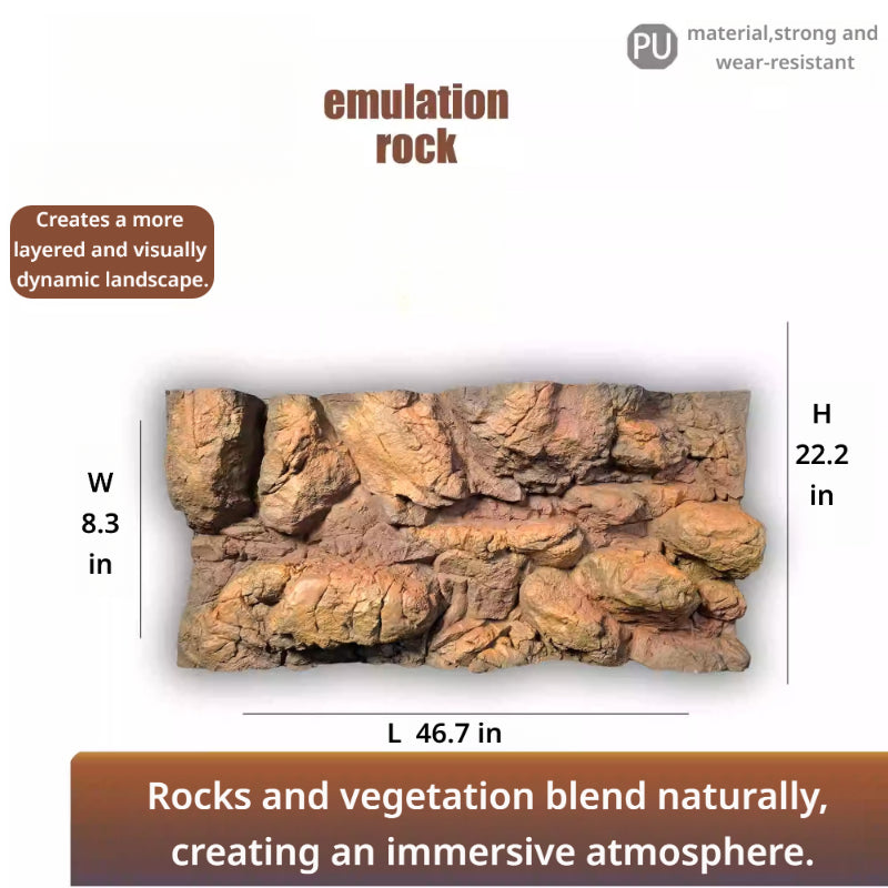 3D Reptile Terrarium Scaping Panel （Compatible with 47.2 × 23.6）