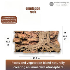 3D Reptile Terrarium Scaping Panel （Compatible with 47.2 × 23.6）