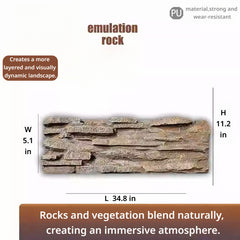 3D Reptile Terrarium Scaping Panel （Compatible with 35.4 × 12.6）