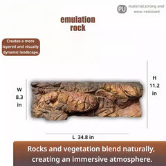 3D Reptile Terrarium Scaping Panel （Compatible with 35.4 × 12.6）