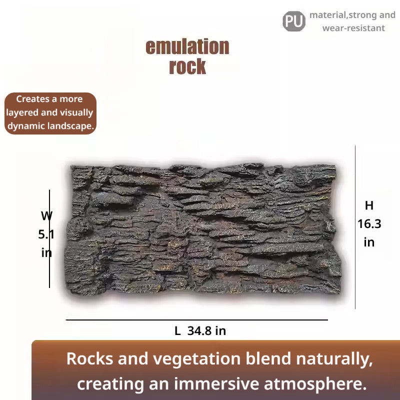 3D Reptile Terrarium Scaping Panel （Compatible with 35.4 × 17.7）