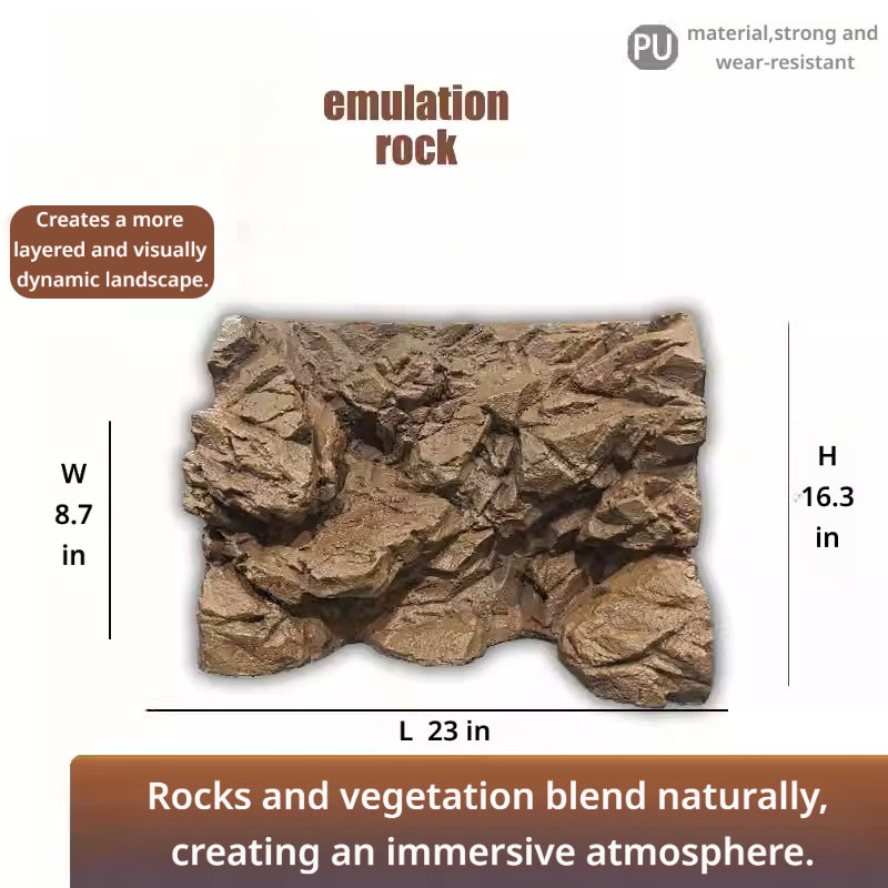 3D Reptile Terrarium Scaping Panel （Compatible with 23.6 × 17.7）
