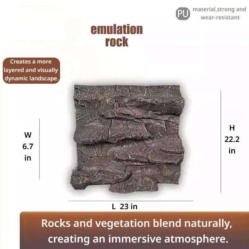 3D Reptile Terrarium Scaping Panel （Compatible with 23.6 × 23.6）