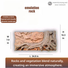 3D Reptile Terrarium Scaping Panel （Compatible with 35.4 × 17.7）